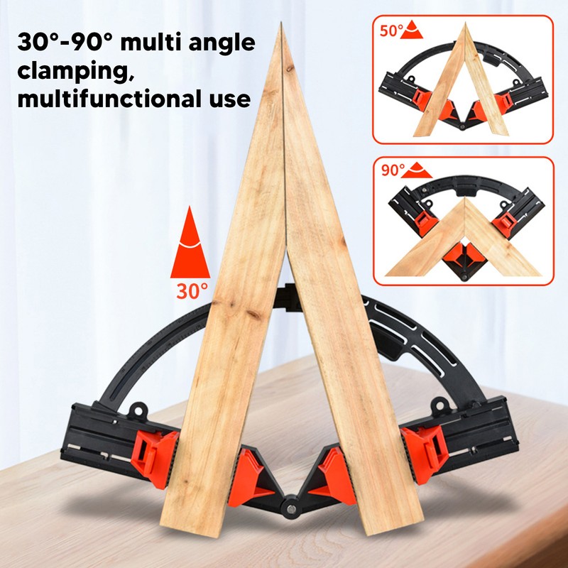 30°‑90° Woodworking Adjustable Corner Clamp Wood Right Angle Frame Clamp