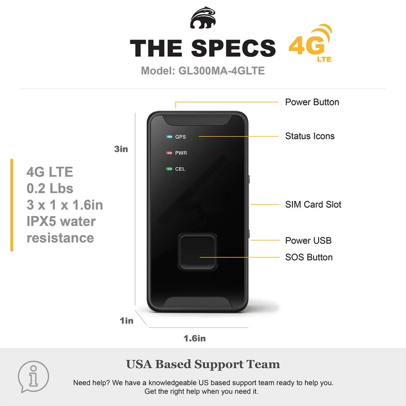 BadgerTracker - GPS Tracker 4G LTE Real Time Tracking for