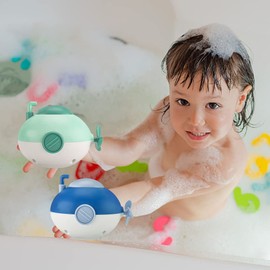 Baby Bath Toy, Wind-Up Mechanism, Submarine Toy, Water Toy, Movement, Floating Wind-Up Swimming Pool, Bathtub Toy for Toddlers, Boys, Girls