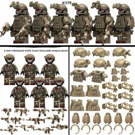 NWJ Military Building Blocks Sets - Army Soldiers Action Figures with Ghost Camo, Mini Building Toys for Boys Kids:_AK179