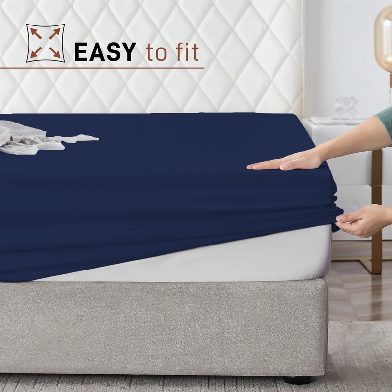 AR Ware King Size Bedding Fitted Sheets 100% Egyptian Cotton