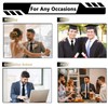 Mantieqingway Clip-On Black Tie 3.15'' Solid Color Pre-tied Adjustable Neck
