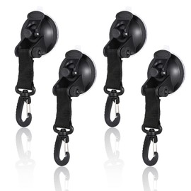 Pack of 4 Suction Cups Camping Multifunctional Suction Cup Camping Set Suction Cup Anchor with Attachment Suction Cup Camping Set Extra Strong up to 10 kg for Motorhome, Car, Camping
