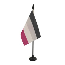 AZ Flag Table Flag, Rainbow Smooth, 15 x 10 cm, Asexuality Table Flag, 10 x 15 cm, Flags