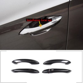 dreamcar2022 ABS Carbon Fiber Outer Door Handle Covers Trim For Hyundai Santa Cruz 2022+