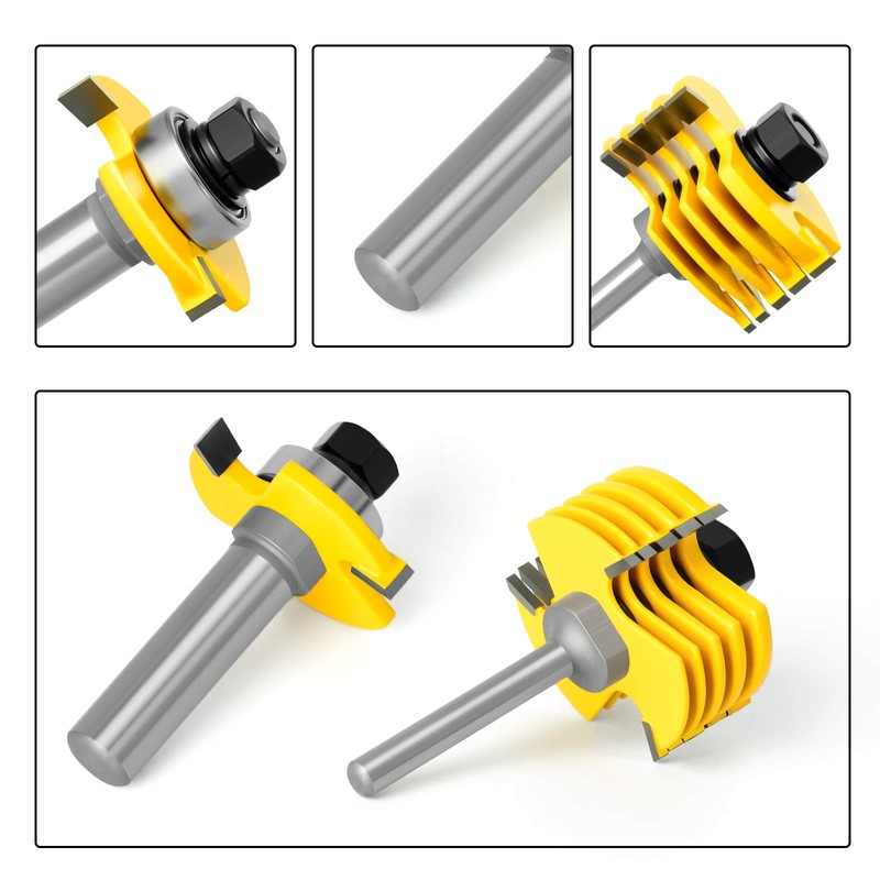 MEIGGTOOL 1/4 Inch Shank Slot Cutter Router Bit Set -