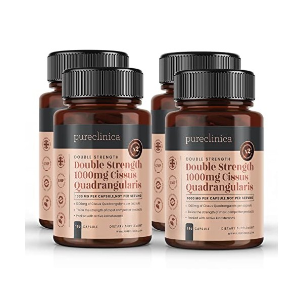 Pureclinica Double Strength Cissus Quadrangularis 1000mg x 720 Veggie Capsules