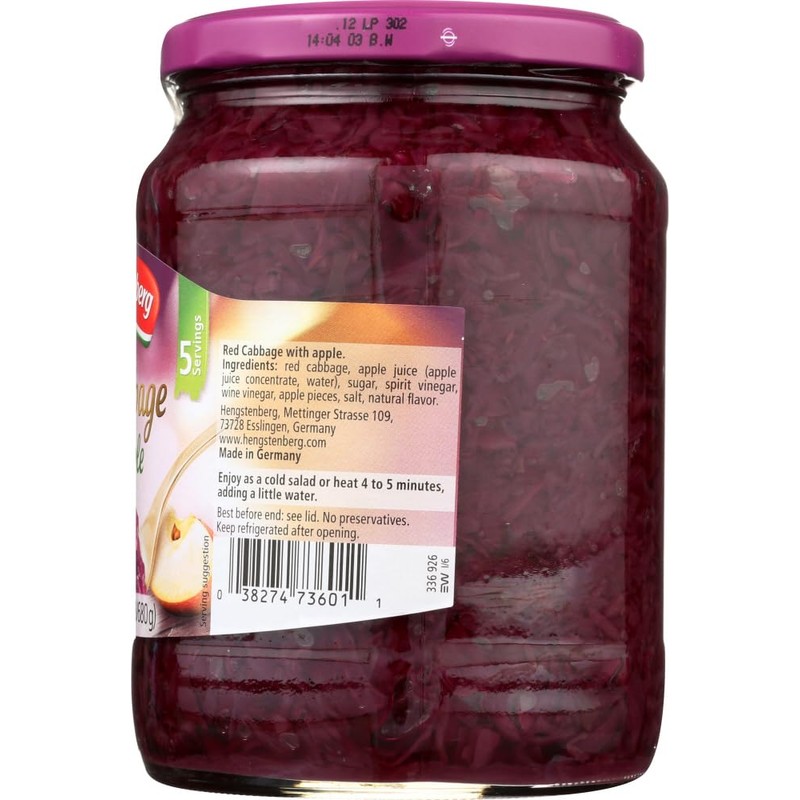 Hengstenberg Red Cabbage With Apple 24.3 OZ(Pack of 4)4