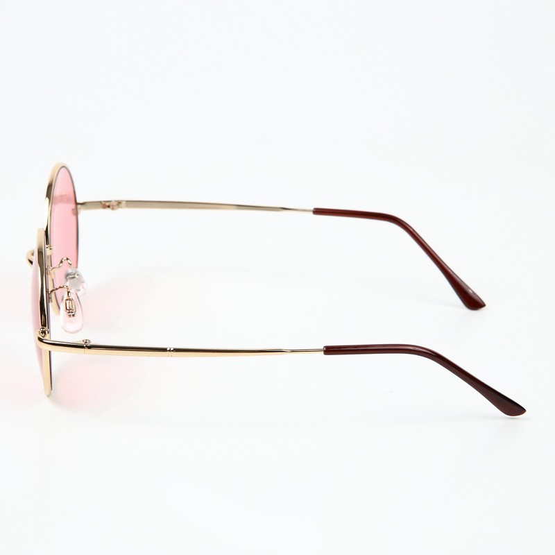 What Say Circle Gold Frame Color Lens Sunglasses 14 Colors
