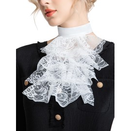 QLX Lace Clown Collar Neck Ruffle Victorian Jester Collars Draculaura Collar