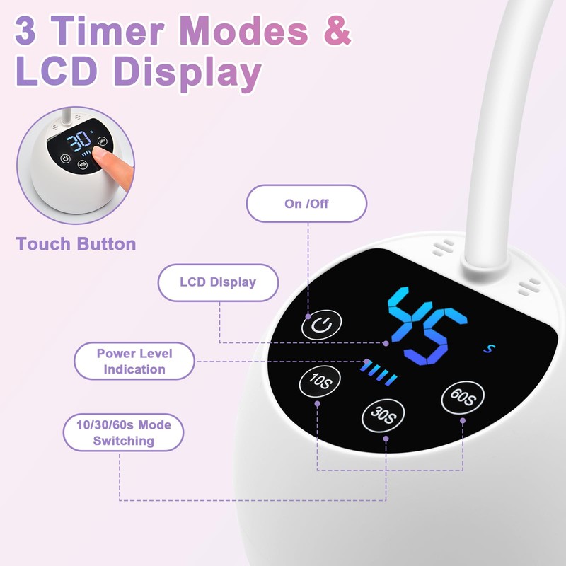 ANRUI UV Light for Nails, 36W Professional Mini UV Light