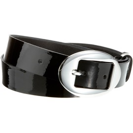 MGM Women's Modern Patent Belt, Schwarz (Schwarz), 105 cm