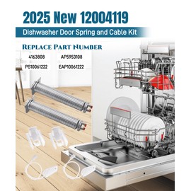 12004119 Dishwasher Door Spring and Cable Kit Fit For Bosch Dishwasher SHE,SHX,SHP Series,included 00754866 repair set-spring,Replaces 4163808,AP5953108,PS10061222,EAP10061222