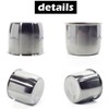 Rheedal 2Pcs 4.25inch Stainless Trailer Wheel Center Caps Push Through