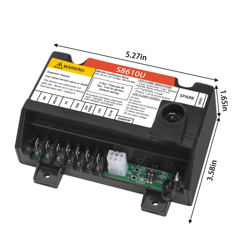 S8610U Furnace Control Board Module Compatible with Honeywell S8610U3009 S8610U1003
