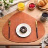 Livtoch Faux Leather Placemats Set of 6 with Coasters, Floral