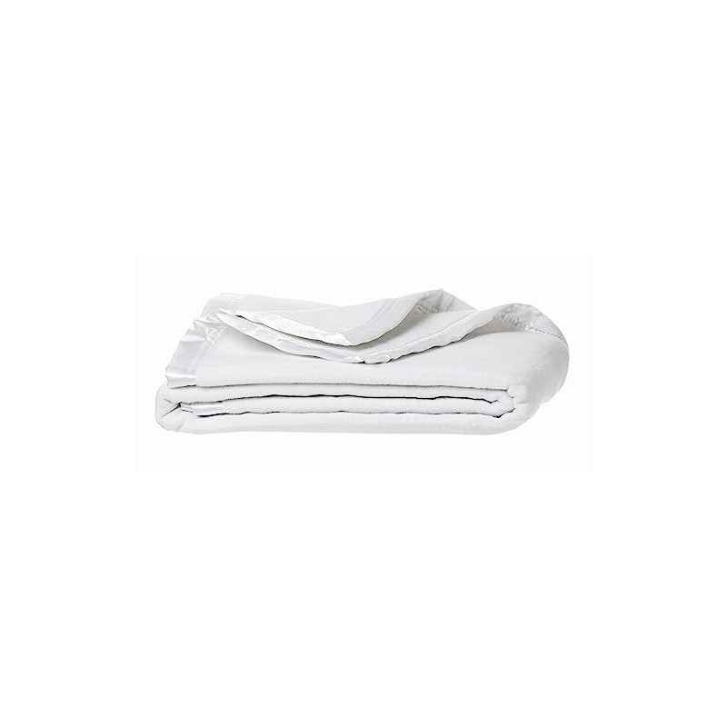 Sweet Dreams Bassinet Cotton Fleece Blanket, White