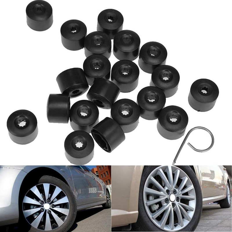 Saihisday Set of 20 Wheel Bolt Lug Nut Cover Cap