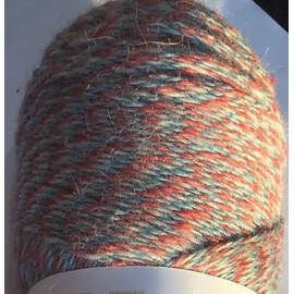 SuriSilk Alpaca Silk Wool Blend Fingering Weight Yarn by Natural Fiber Producers (Red Blue Natural)