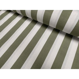 Honeycomb Marine Striped Fabric Home Decor Furnishing Stripe Curtain Upholstery Dressmaking Material 140cm Wide (Khaki Green, 3 Metres)