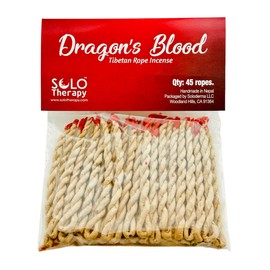 Dragon's Blood Tibetan Rope Incense, 45 Ropes, 3.5" Length, Incense for for Meditation, Purification, Luck and Love, Handmade in Nepal (Dragon's Blood Rope Incense)