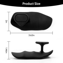 Rubber Gym Fingerless Workout Grips, 2 Pair Rubber Hand Protector Gloves for Weight Lifting, Hand Protector Fingerless Barbell Pads, Anti-Slip Lifting Grips with Storage Box