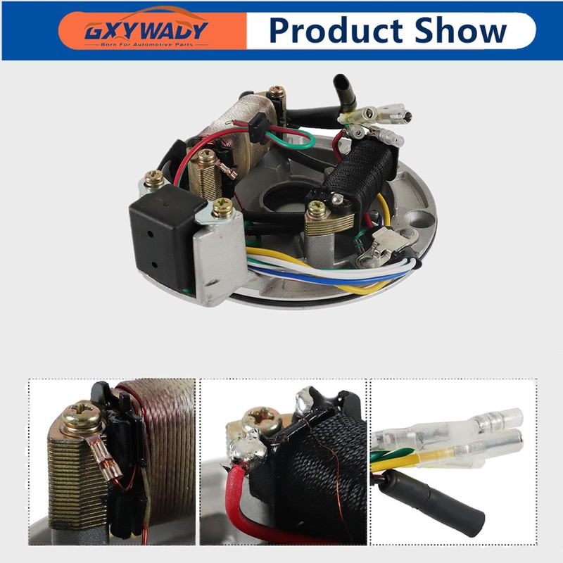 GXYWADY Motorcycle Wiring Harness CDI Ignition Coil Magneto Stator Replacement