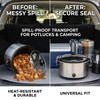 Rxuiael Adjustable Silicone Lid Lock Strap for Slow Cookers and