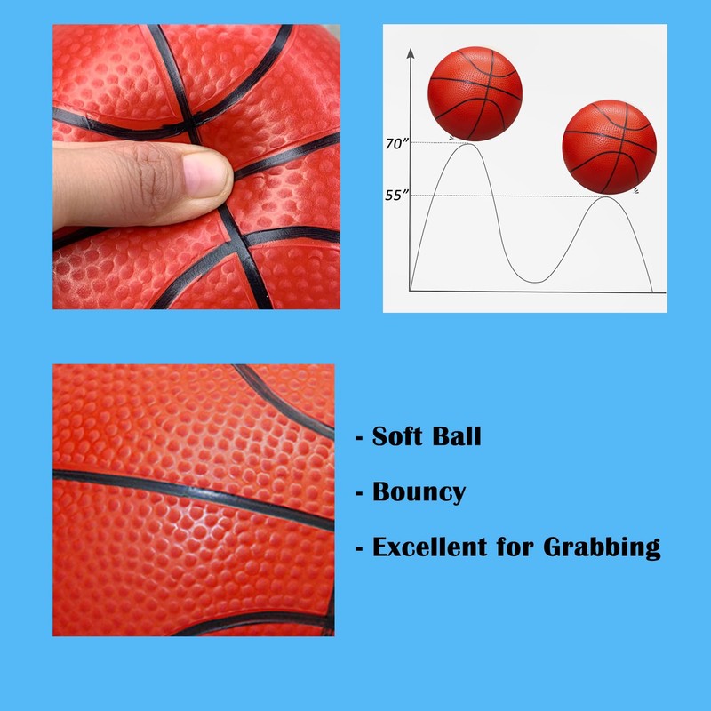 ABAJI Mini Basketballs Red 2 PCS 5" Set with Random