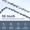 10" Chainsaw Chain Replacement for BAUER 64940 20V Cordless Chainsaw,