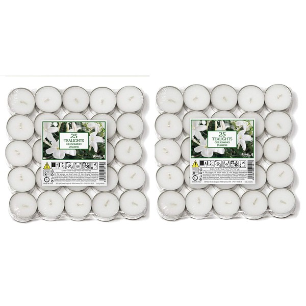 Price's Candles - Aladino Jasmine Scented Tea Lights 50 Pack