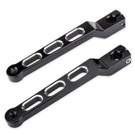 KICRY Motorcycle Heel Toe Shifter Levers 2PCS Black CNC Aluminum Gear Shift Pedals Arms Compatible with Harley Davidson Touring Softail Electra Glide Road King Street Trike (Black)