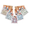 Water Nail Tattoo Stickers - Flowers, Dolphins, Butterflies, Peacock Feather