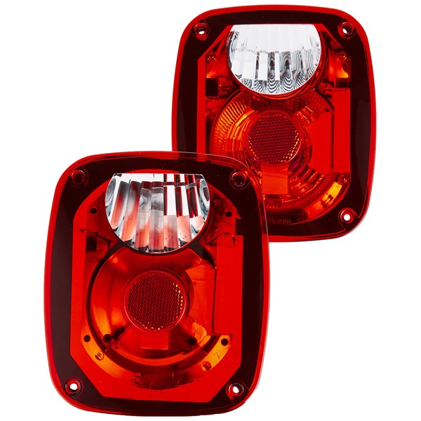 RAMPAGE PRODUCTS Rampage Taillight Conversion Kit w/Euro Lenses | Pair, Brite Color | 5307 | Fits 1976 - 2006 Jeep CJ, Wrangler YJ, LJ & TJ