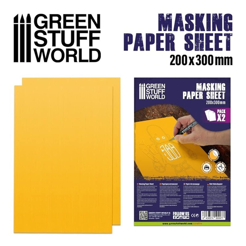 Greenstuff World GSWD-10498 Large Masking Sheet Set, 2 Pieces, Masking