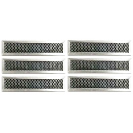 HASMX WB02X10943 Range Hood Vent Filter Microwave Charcoal Filter for GE Carbon Microwave Range Models JVM1630BH001, JVM1630BH002, JVM1630BH003 Part Numbers WB02X10943, AP3203130, JX81D, 6162, CF3099 (6)