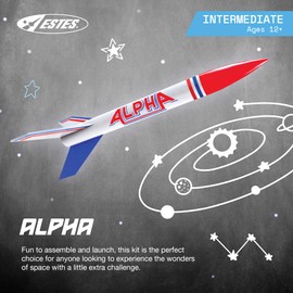 Estes 1225 Alpha Rocket-Building Kit, Intermediate Flying-Rocket-Model Kit for Ages 10+
