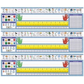 North Star Teacher Resources Traditional Manuscript Primary Desk Plates, 19" x 5", 36 Per Pack, 3 Packs