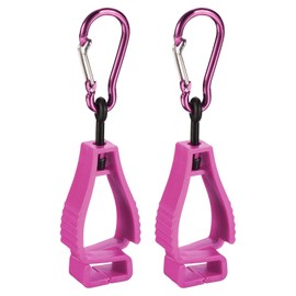 M METERXITY 2 Pack Glove Clips - Grabber Clip Holder Gloves Keeper Clamp Grabber Catcher Apply to Worker Construction Belts Helmets(Pink)