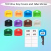 30 Piece Key Covers with Labels Easy Identification Key Caps