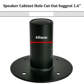 IMSurQltyPrise Speaker Stand Top Hat, Metal Speaker Cabinet Pole Mount Adapter, Black Color, 2Pcs - 110 x 100mm / 4.33" x 3.94"