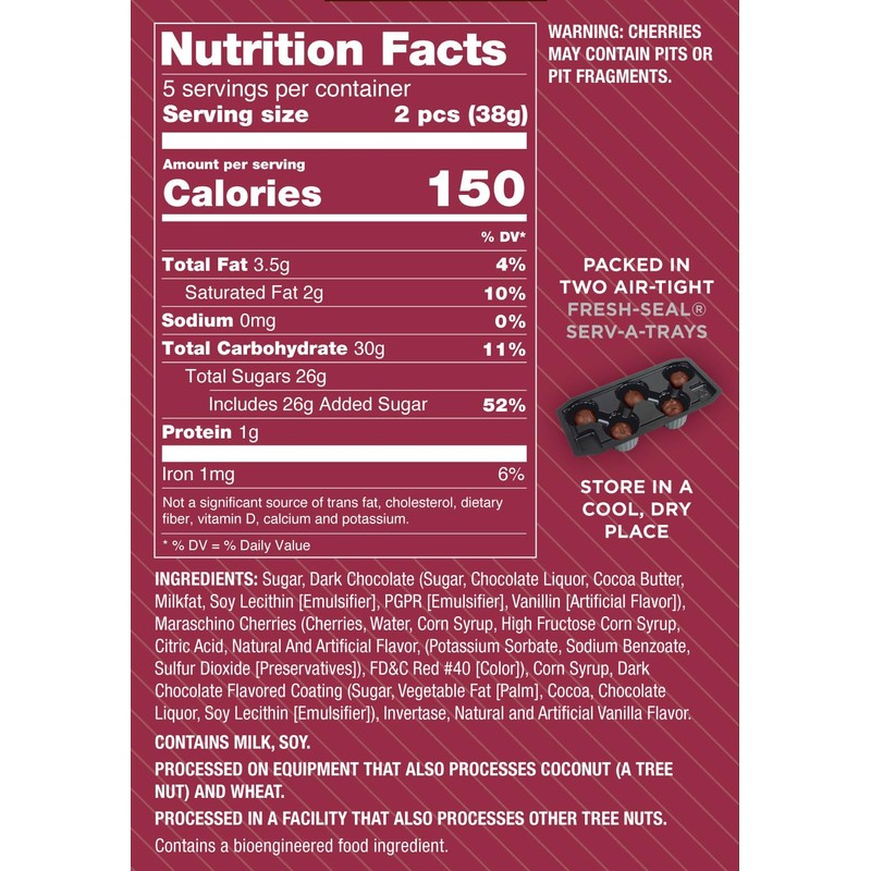 Queen Anne Dark Chocolate Covered Cordial Cherries | 6.6 oz