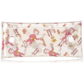 Marimocraft Curiousgeorge0004 Curiousgeorge0004 Curious George Pouch, Small Items, Cosmetic Pouch, Clear Multi Case, Large Size, Cookie (MCG-034)