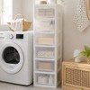 Bono House 36cm 6-Tier Transparent Plastic Drawer Unit Kitchen Storage