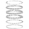 YATOJUZI 6 Pcs Stainless Steel Bracelets for Men Mens Bracelet