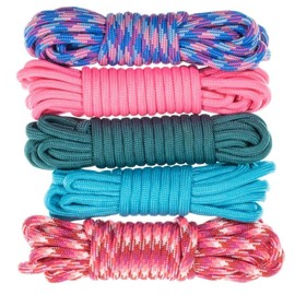 Zesty 550lb Survival Paracord Random Combo Crafting Kit by West Coast Paracord - 10 Colors of 500lb Cord and 10 Buckles - Type III Paracord - Make 10 Paracord Bracelets - Great Gift (Zesty, 50 Feet)