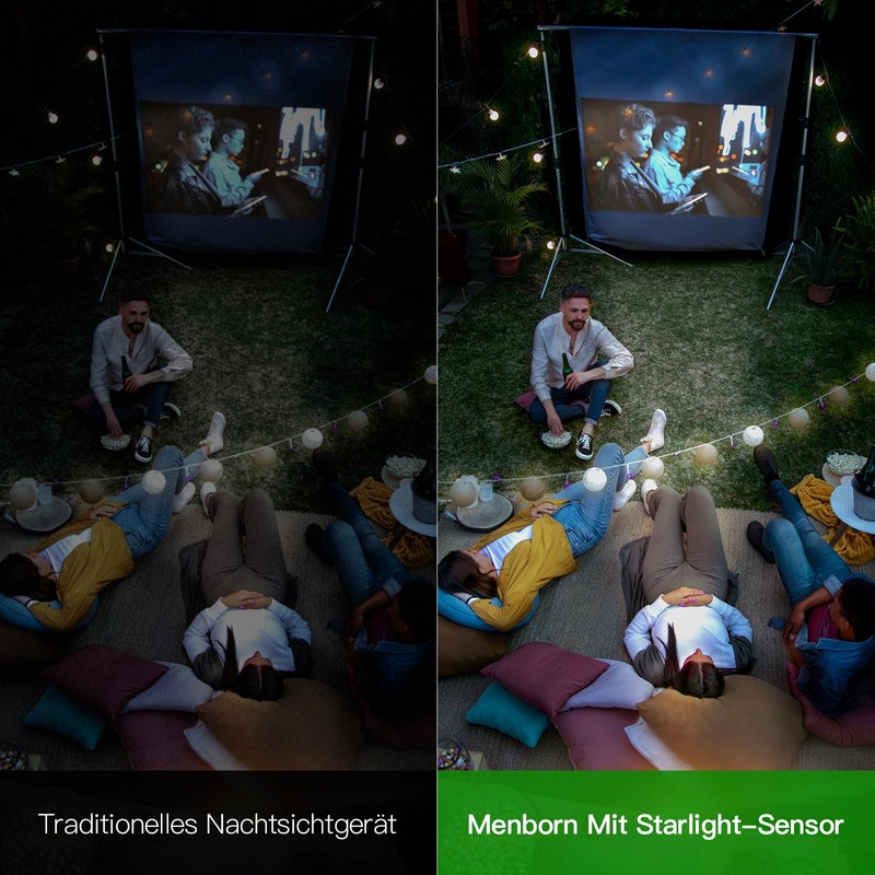 Menborn 2.5K Outdoor Surveillance Camera, 2.4/5GHz Camera Surveillance with Floodlight,