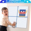 Teling 24 Pieces Jumbo Magnetic XY Coordinate Dry Erase Grid