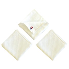 Imabari Towel, Angel Towel, Hohoemi, 100% Cotton, 4-Ply Gauze, Ultimate Softness, Smooth, High Quality Cotton, Made in Japan, Cotton, Elegant, Made in Japan (White, Handkerchief/Set of 3)