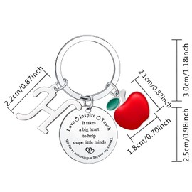 Teacher Initial Alphabet Keychain Gifts Teacher Teachers Day Appreciation Gifts Keychain Thank you Gifts for Teacher (H Keychain Teacher)